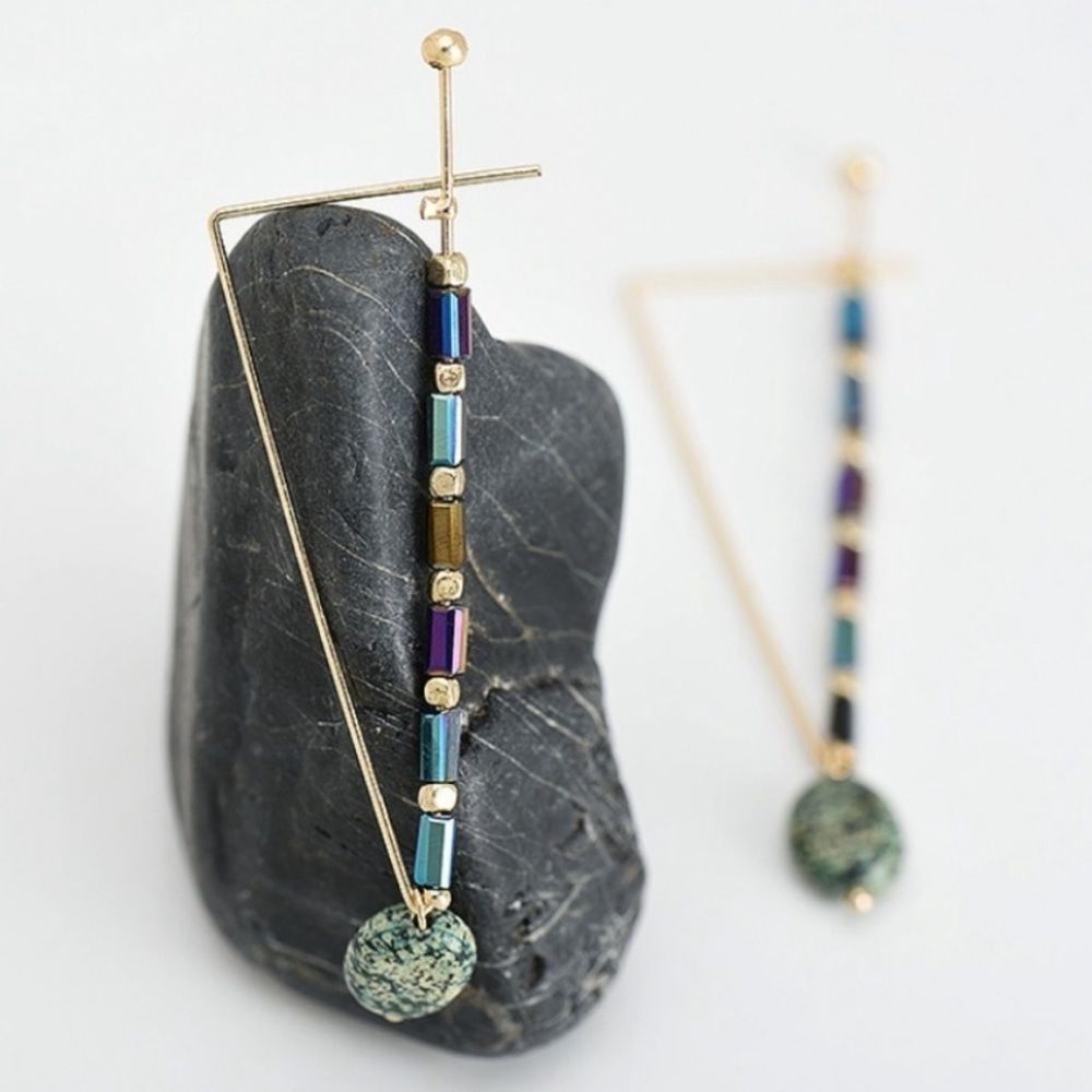 Jasper Threader Earrings - Picture 2 of 3